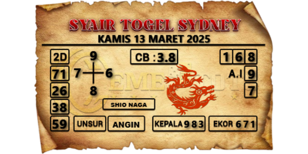 syair togel sydney cemetoto